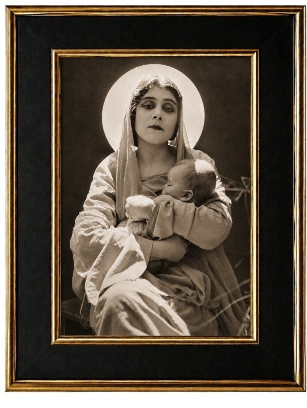 Theda Bara Actress 1900s CLassic  Silent film Vintage Hollywood Framed photo Art